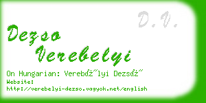 dezso verebelyi business card